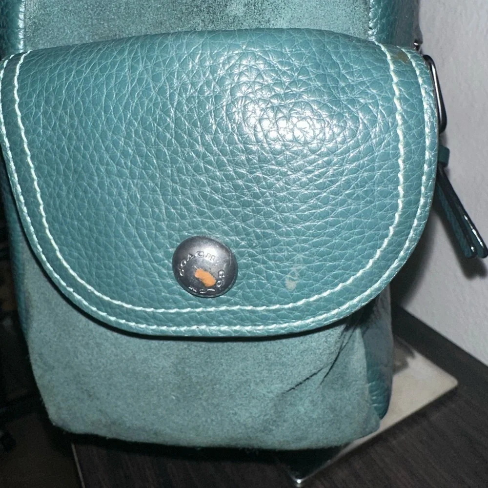 SOLD:  Coach Dark Teal Hobo Bag - Picture 2 of 11